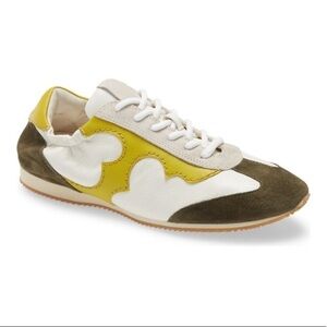 NIB Tory Burch Green/lime green Serif Sneaker Size: 6.5